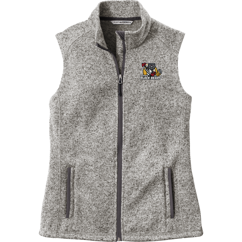 Dupage Black Bears Ladies Sweater Fleece Vest