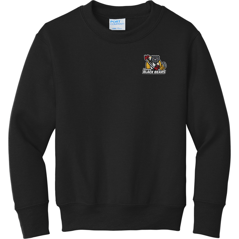 Dupage Black Bears Youth Core Fleece Crewneck Sweatshirt