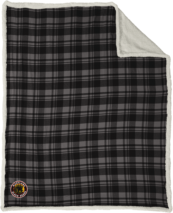 Maryland Black Bears Flannel Sherpa Blanket