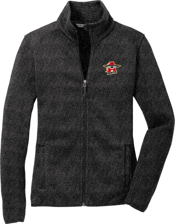 NY Aviators Ladies Sweater Fleece Jacket