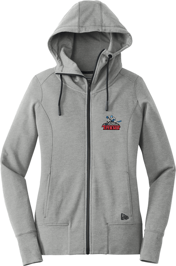 NJ Titans New Era Ladies Tri-Blend Fleece Full-Zip Hoodie