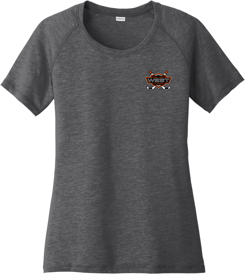 Orange County West Ladies PosiCharge Tri-Blend Wicking Scoop Neck Raglan Tee