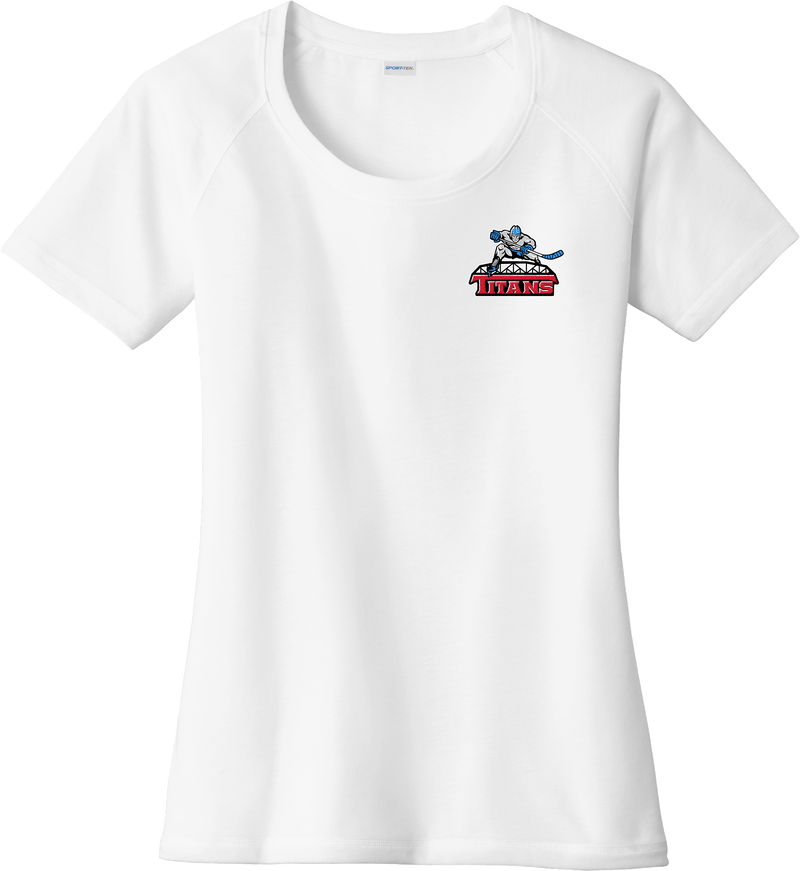 NJ Titans Ladies PosiCharge Tri-Blend Wicking Scoop Neck Raglan Tee