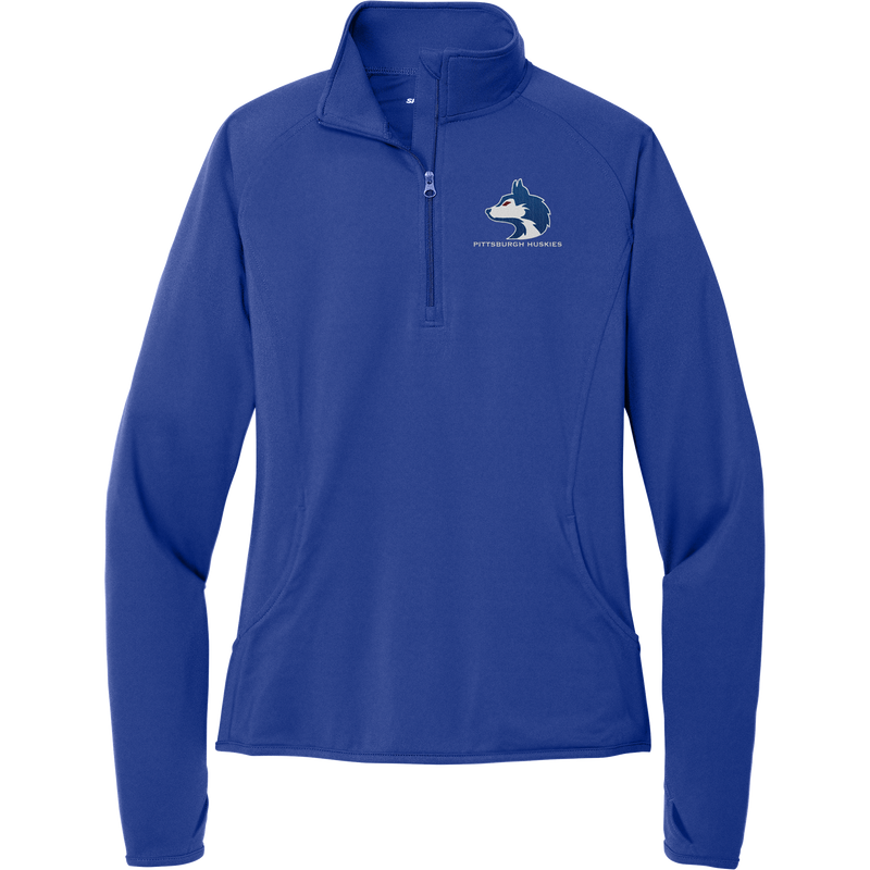 Pittsburgh Huskies Ladies Sport-Wick Stretch 1/4-Zip Pullover