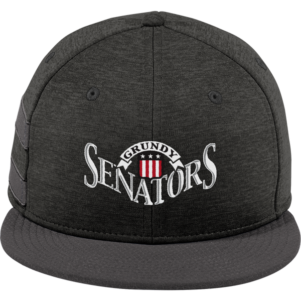 Grundy Senators New Era Shadow Heather Striped Flat Bill Snapback Cap