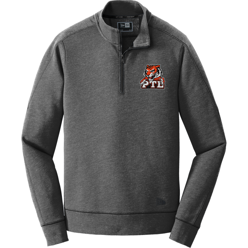 Princeton Tiger Lilies New Era Tri-Blend Fleece 1/4-Zip Pullover