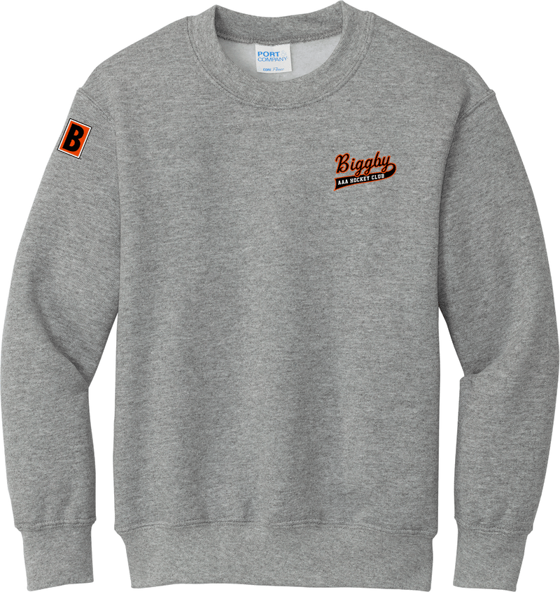 Biggby Coffee AAA Youth Core Fleece Crewneck Sweatshirt