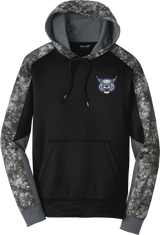 CT Bobcats Sport-Wick Mineral Freeze Fleece Colorblock Hooded Pullover