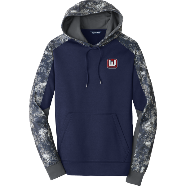 CT Whalers Tier 1 Sport-Wick Mineral Freeze Fleece Colorblock Hooded Pullover