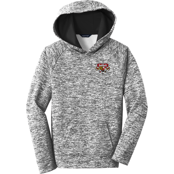 SOMD Lady Sabres Youth PosiCharge Electric Heather Fleece Hooded Pullover