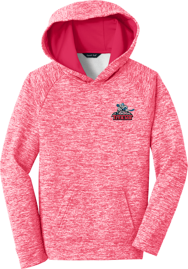 NJ Titans Youth PosiCharge Electric Heather Fleece Hooded Pullover