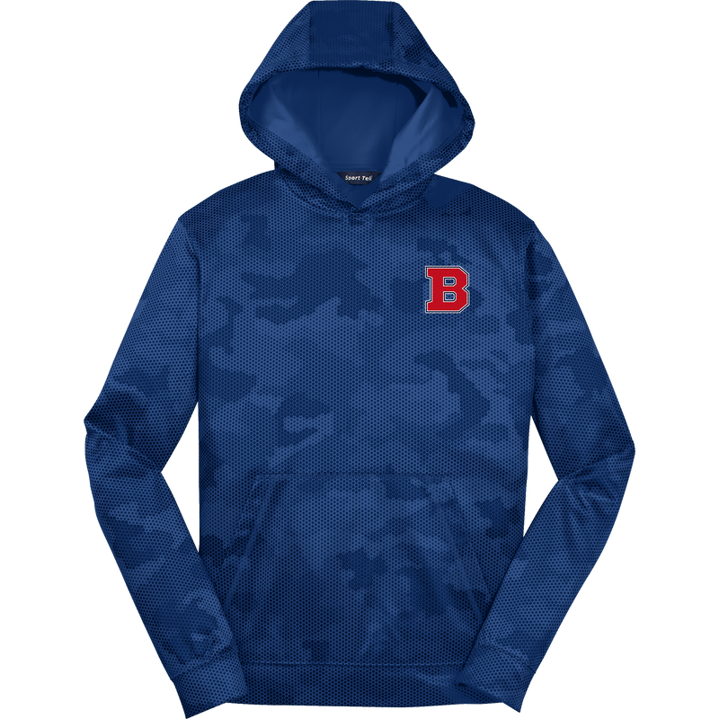 CT Bobcats Youth Sport-Wick CamoHex Fleece Hooded Pullover