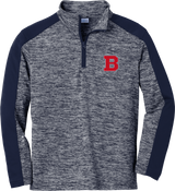 CT Bobcats Youth PosiCharge  Electric Heather Colorblock 1/4-Zip Pullover