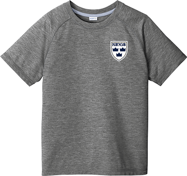 North Jersey Kings Youth PosiCharge  Tri-Blend Wicking Raglan Tee