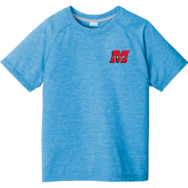 Team Maryland Youth PosiCharge  Tri-Blend Wicking Raglan Tee